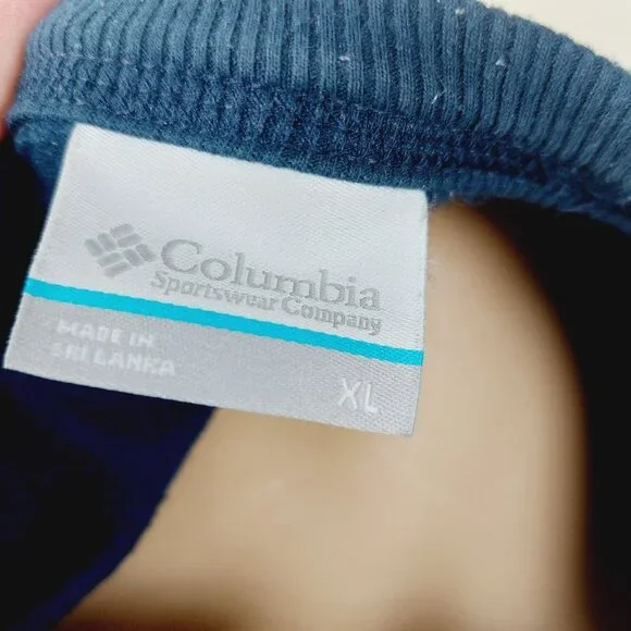 Columbia Men's Blue Logo Fleece Long Sleeve Crewneck Pullover Sweatshirt Size XL - Picture 8 of 9